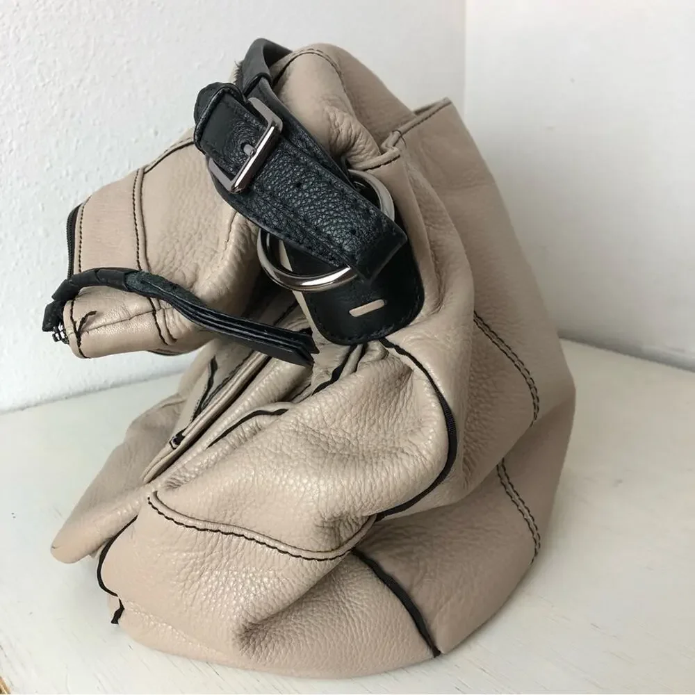 Oryany taupe Katie hobo shoulder bag flap front